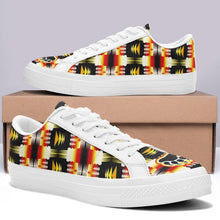 Load image into Gallery viewer, Medicine Wheel Sage Bearpaw Aapisi Low Top Canvas Shoes White Sole 49 Dzine 
