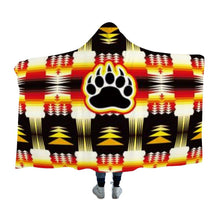 Load image into Gallery viewer, Medicine Wheel Sage Bearpaw Hooded Blanket 49 Dzine 
