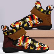 Load image into Gallery viewer, Medicine Wheel Sage Bearpaw Ipottaa Basketball / Sport High Top Shoes - Black Sole 49 Dzine 
