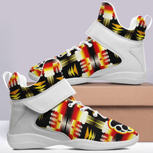 Load image into Gallery viewer, Medicine Wheel Sage Bearpaw Ipottaa Basketball / Sport High Top Shoes - White Sole 49 Dzine 
