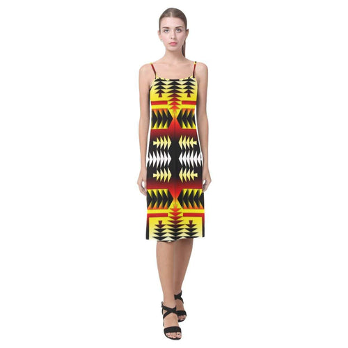 Medicine Wheel Strips Basketball Alcestis Slip Dress (Model D05) Alcestis Slip Dress (D05) e-joyer 