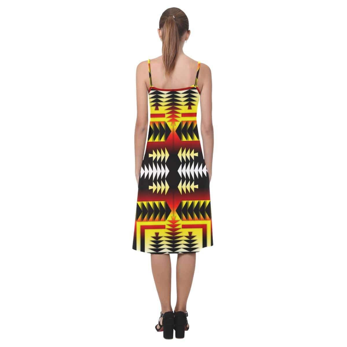 Medicine Wheel Strips Basketball Alcestis Slip Dress (Model D05) Alcestis Slip Dress (D05) e-joyer 