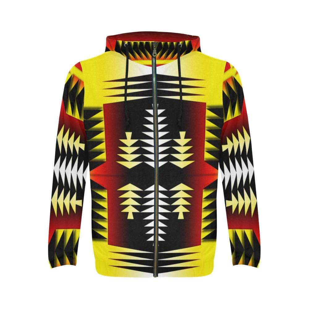 Medicine Wheel Tribal Sage All Over Print Full Zip Hoodie for Men (Model H14) All Over Print Full Zip Hoodie for Men e-joyer 