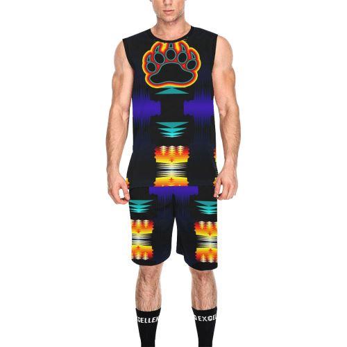 Midnight Sage Bearpaw All Over Print Basketball Uniform Basketball Uniform e-joyer 