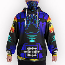 Load image into Gallery viewer, Midnight Sage Fire Bearpaw Hoodie with Face Cover 49 Dzine 
