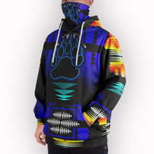 Load image into Gallery viewer, Midnight Sage Fire Bearpaw Hoodie with Face Cover 49 Dzine 
