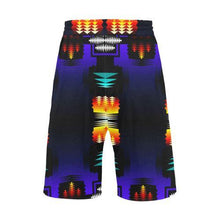 Load image into Gallery viewer, midnight sage fire II Men&#39;s All Over Print Casual Shorts (Model L23) Men&#39;s Casual Shorts (L23) e-joyer 
