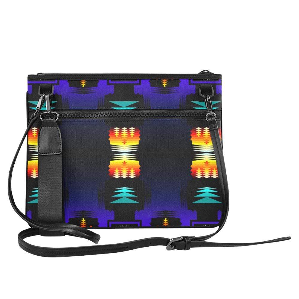 Midnight Sage Fire II Slim Clutch Bag (Model 1668) Slim Clutch Bags (1668) e-joyer 