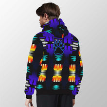 Load image into Gallery viewer, Midnight Sage Fire with Bearpaw Sherpa Hoodie 49 Dzine 
