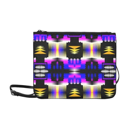 Moon Shadow and Yellow Sage Slim Clutch Bag (Model 1668) Slim Clutch Bags (1668) e-joyer 