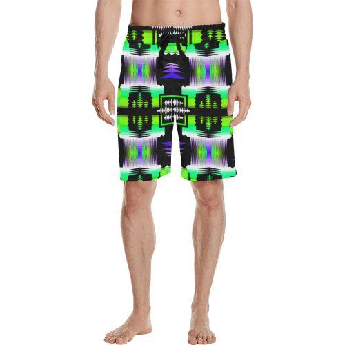 Moon Shadow Green Sage Men's All Over Print Casual Shorts (Model L23) Men's Casual Shorts (L23) e-joyer 