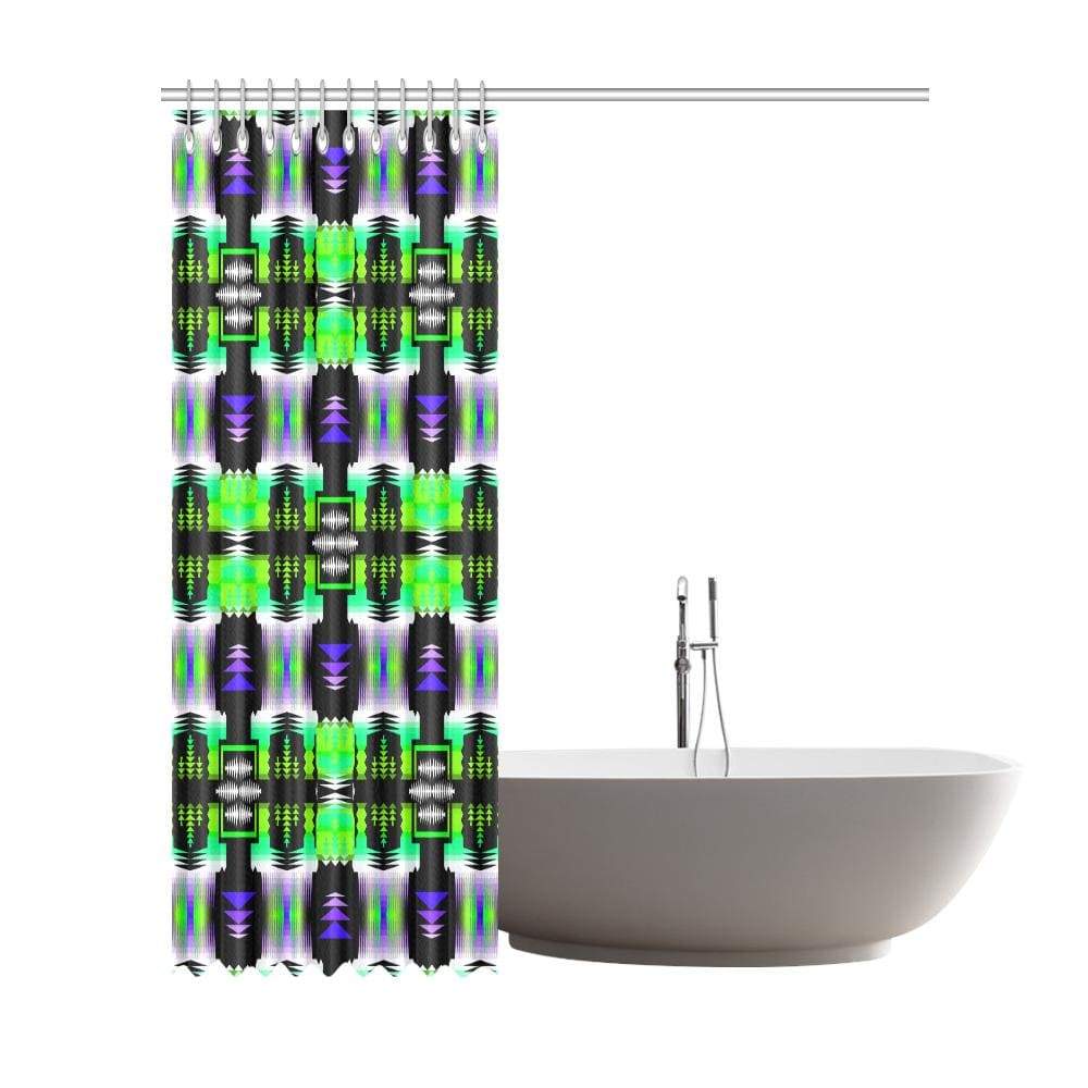 Moon Shadow Green Sage Shower Curtain 72"x84" Shower Curtain 72"x84" e-joyer 