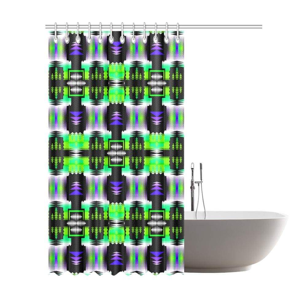 Moon Shadow Green Sage Shower Curtain 72"x84" Shower Curtain 72"x84" e-joyer 