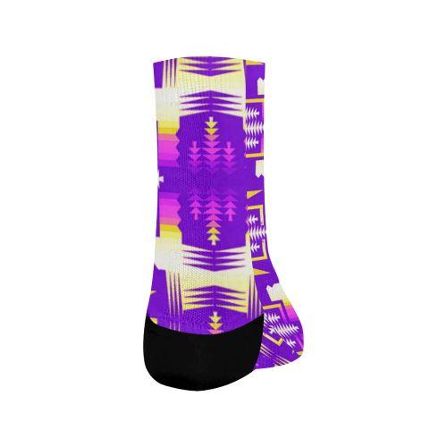 Moon Shadow Sunset Sage Crew Socks Crew Socks e-joyer 