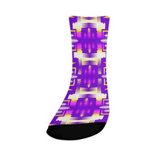 Load image into Gallery viewer, Moon Shadow Sunset Sage Crew Socks Crew Socks e-joyer 
