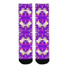 Load image into Gallery viewer, Moon Shadow Sunset Sage Trouser Socks Socks e-joyer 
