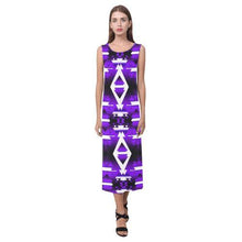 Load image into Gallery viewer, Moon Shadow Winter Camp Phaedra Sleeveless Open Fork Long Dress (Model D08) Phaedra Sleeveless Open Fork Long Dress (D08) e-joyer 
