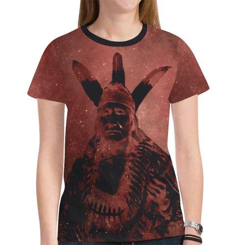 Native Man Sierra New All Over Print T-shirt for Women (Model T45) New All Over Print T-shirt for Women (T45) e-joyer 