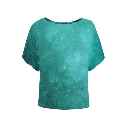 Native Man Sky Women's Batwing-Sleeved Blouse T shirt (Model T44) Women's Batwing-Sleeved Blouse T shirt (T44) e-joyer 