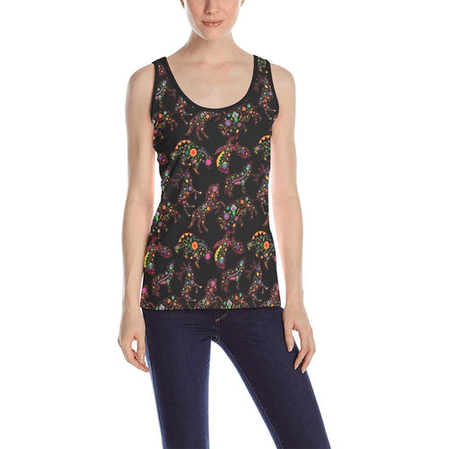 Neon Floral Animals All Over Print Tank Top for Women (Model T43) All Over Print Tank Top for Women (T43) e-joyer 
