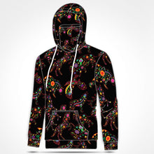 Load image into Gallery viewer, Neon Floral Animals Hoodie with Face Cover 49 Dzine 
