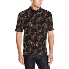 Load image into Gallery viewer, Neon Floral Animals Men&#39;s All Over Print Polo Shirt (Model T55) Men&#39;s Polo Shirt (Model T55) e-joyer 
