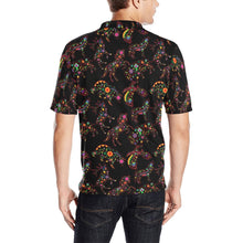 Load image into Gallery viewer, Neon Floral Animals Men&#39;s All Over Print Polo Shirt (Model T55) Men&#39;s Polo Shirt (Model T55) e-joyer 
