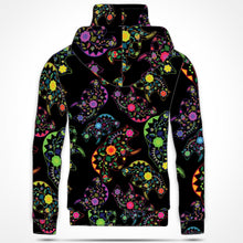 Load image into Gallery viewer, Neon Floral Bears Hoodie with Face Cover 49 Dzine 
