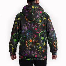 Load image into Gallery viewer, Neon Floral Bears Hoodie with Face Cover 49 Dzine 
