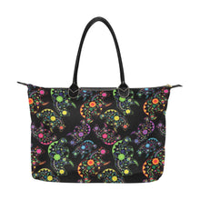 Load image into Gallery viewer, Neon Floral Bears Single-Shoulder Lady Handbag (Model 1714) bag e-joyer 
