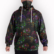 Load image into Gallery viewer, Neon Floral Buffalos Hoodie with Face Cover 49 Dzine 
