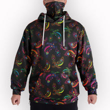 Load image into Gallery viewer, Neon Floral Eagles Hoodie with Face Cover 49 Dzine 
