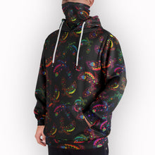 Load image into Gallery viewer, Neon Floral Eagles Hoodie with Face Cover 49 Dzine 
