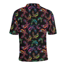 Load image into Gallery viewer, Neon Floral Eagles Men&#39;s All Over Print Polo Shirt (Model T55) Men&#39;s Polo Shirt (Model T55) e-joyer 
