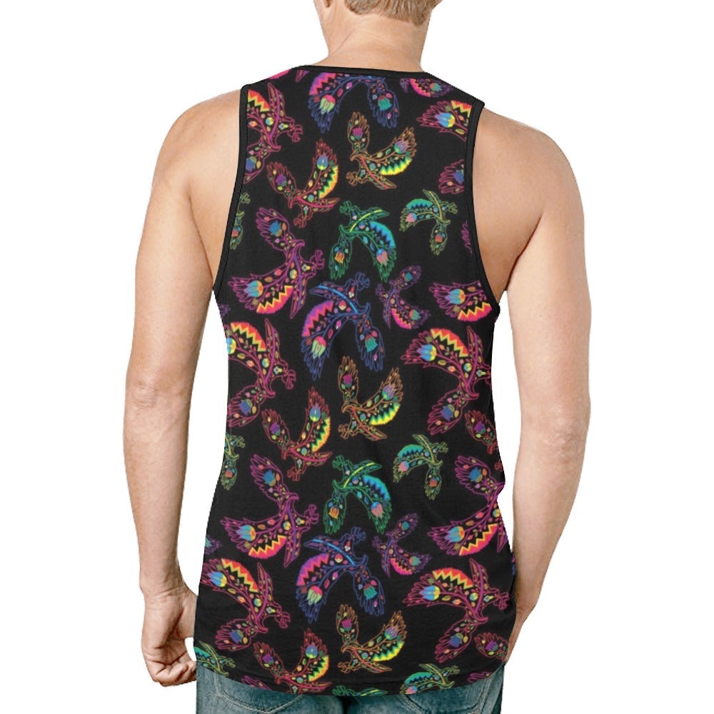 Neon Floral Eagles New All Over Print Tank Top for Men (Model T46) New All Over Print Tank Top for Men (T46) e-joyer 