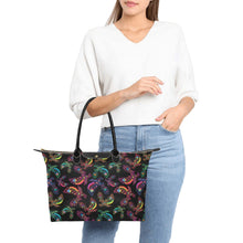 Load image into Gallery viewer, Neon Floral Eagles Single-Shoulder Lady Handbag (Model 1714) bag e-joyer 
