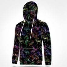 Load image into Gallery viewer, Neon Floral Elks Hoodie with Face Cover 49 Dzine 
