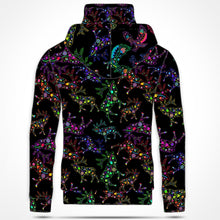 Load image into Gallery viewer, Neon Floral Elks Hoodie with Face Cover 49 Dzine 
