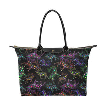 Load image into Gallery viewer, Neon Floral Elks Single-Shoulder Lady Handbag (Model 1714) bag e-joyer 
