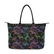 Load image into Gallery viewer, Neon Floral Elks Single-Shoulder Lady Handbag (Model 1714) bag e-joyer 
