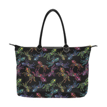 Load image into Gallery viewer, Neon Floral Horses Single-Shoulder Lady Handbag (Model 1714) bag e-joyer 
