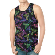 Load image into Gallery viewer, Neon Floral Hummingbirds New All Over Print Tank Top for Men (Model T46) New All Over Print Tank Top for Men (T46) e-joyer 
