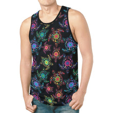 Load image into Gallery viewer, Neon Floral Turtle New All Over Print Tank Top for Men (Model T46) New All Over Print Tank Top for Men (T46) e-joyer 
