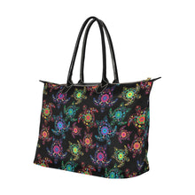 Load image into Gallery viewer, Neon Floral Turtle Single-Shoulder Lady Handbag (Model 1714) bag e-joyer 
