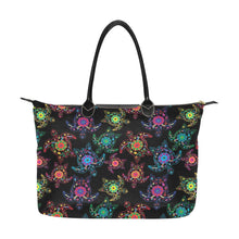 Load image into Gallery viewer, Neon Floral Turtle Single-Shoulder Lady Handbag (Model 1714) bag e-joyer 
