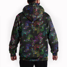 Load image into Gallery viewer, Neon Floral Wolves Hoodie with Face Cover 49 Dzine 
