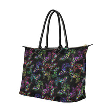 Load image into Gallery viewer, Neon Floral Wolves Single-Shoulder Lady Handbag (Model 1714) bag e-joyer 
