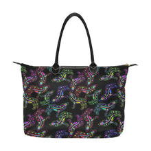 Load image into Gallery viewer, Neon Floral Wolves Single-Shoulder Lady Handbag (Model 1714) bag e-joyer 
