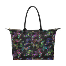 Load image into Gallery viewer, Neon Floral Wolves Single-Shoulder Lady Handbag (Model 1714) bag e-joyer 
