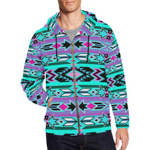 Load image into Gallery viewer, Northeast Journey All Over Print Full Zip Hoodie for Men (Model H14) All Over Print Full Zip Hoodie for Men (H14) e-joyer 
